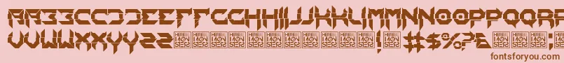 HbmMixitPersonalUseOnly-Schriftart – Braune Schriften auf rosa Hintergrund