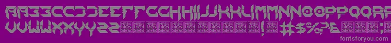 フォントHbmMixitPersonalUseOnly – 紫の背景に灰色の文字
