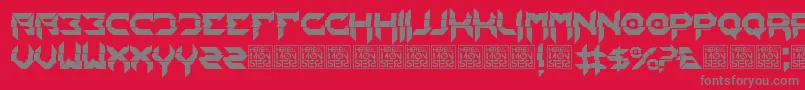 fuente HbmMixitPersonalUseOnly – Fuentes Grises Sobre Fondo Rojo
