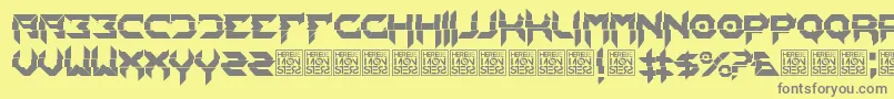 HbmMixitPersonalUseOnly Font – Gray Fonts on Yellow Background