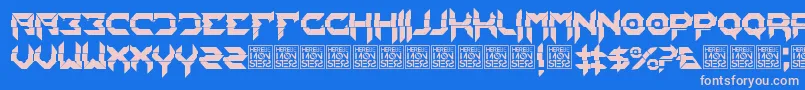 HbmMixitPersonalUseOnly Font – Pink Fonts on Blue Background