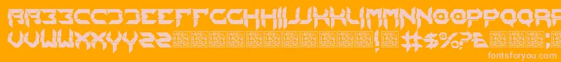 HbmMixitPersonalUseOnly Font – Pink Fonts on Orange Background