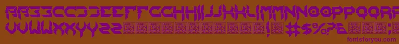 HbmMixitPersonalUseOnly Font – Purple Fonts on Brown Background