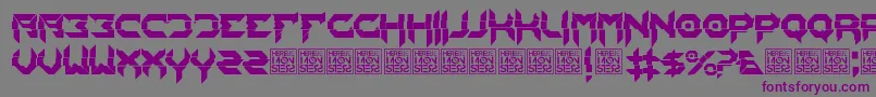 Шрифт HbmMixitPersonalUseOnly – фиолетовые шрифты на сером фоне