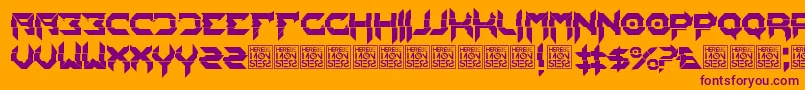 HbmMixitPersonalUseOnly Font – Purple Fonts on Orange Background