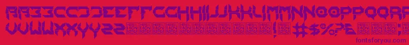 HbmMixitPersonalUseOnly Font – Purple Fonts on Red Background
