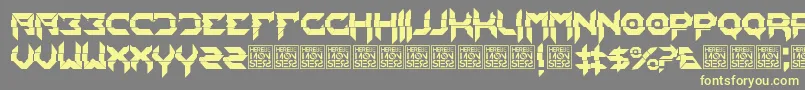 HbmMixitPersonalUseOnly-Schriftart – Gelbe Schriften auf grauem Hintergrund