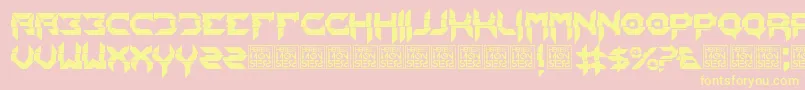 Weitere Informationen zur HbmMixitPersonalUseOnly-Schriftart HbmMixitPersonalUseOnly-Schriftart – Gelbe Schriften auf rosa Hintergrund