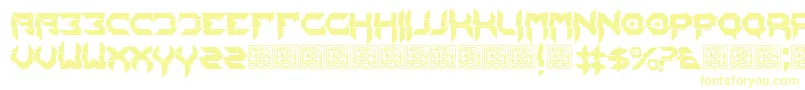 HbmMixitPersonalUseOnly Font – Yellow Fonts on White Background