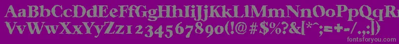 フォントCasablancarandomHeavyRegular – 紫の背景に灰色の文字