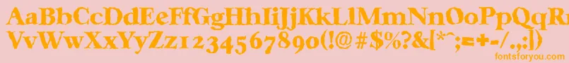 CasablancarandomHeavyRegular Font – Orange Fonts on Pink Background