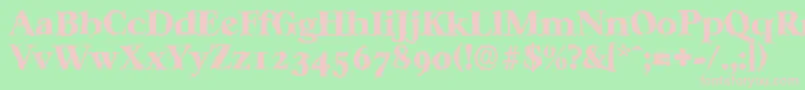 フォントCasablancarandomHeavyRegular – 緑の背景にピンクのフォント