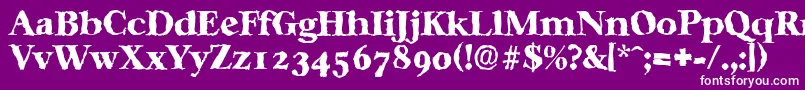 フォントCasablancarandomHeavyRegular – 紫の背景に白い文字