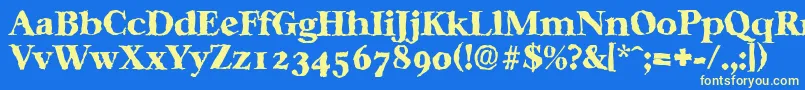 CasablancarandomHeavyRegular Font – Yellow Fonts on Blue Background