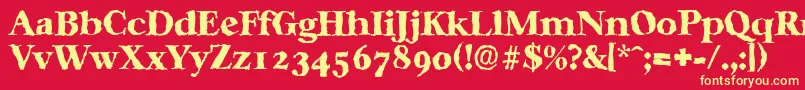 Подробнее о шрифте CasablancarandomHeavyRegular Шрифт CasablancarandomHeavyRegular – жёлтые шрифты на красном фоне