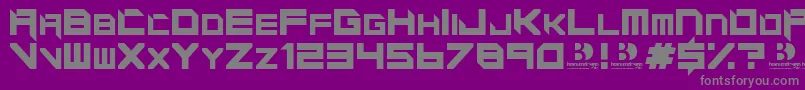Motorblock Font – Gray Fonts on Purple Background