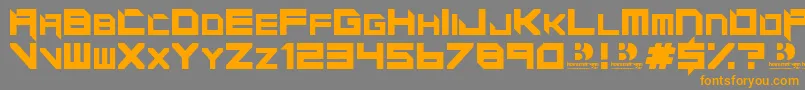 Motorblock Font – Orange Fonts on Gray Background