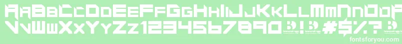 Motorblock Font – White Fonts on Green Background