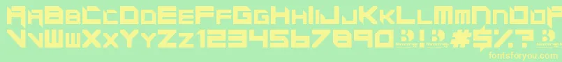 Motorblock Font – Yellow Fonts on Green Background