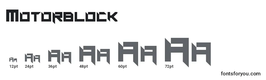Motorblock Font Sizes