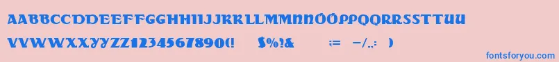 DsRada Font – Blue Fonts on Pink Background