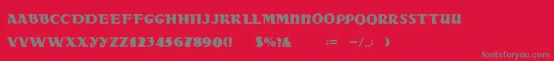 DsRada Font – Gray Fonts on Red Background