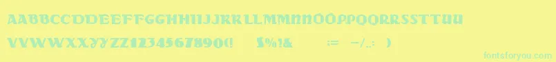 DsRada Font – Green Fonts on Yellow Background
