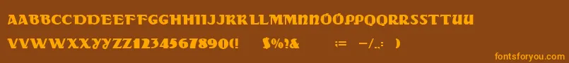 DsRada Font – Orange Fonts on Brown Background