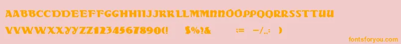 DsRada Font – Orange Fonts on Pink Background