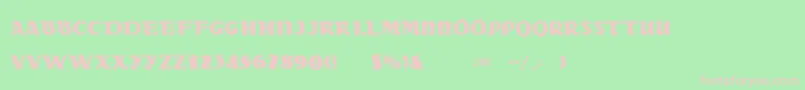 DsRada Font – Pink Fonts on Green Background