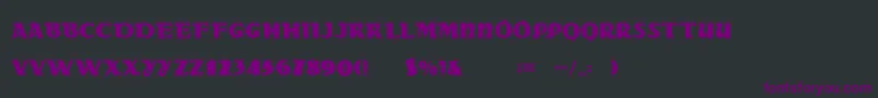Шрифт DsRada – фиолетовые шрифты на чёрном фоне