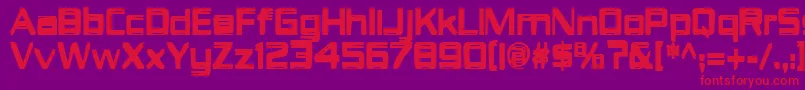 ItsAboutTime Font – Red Fonts on Purple Background