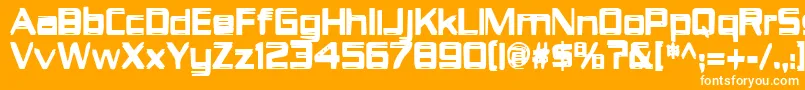 フォントItsAboutTime – オレンジの背景に白い文字