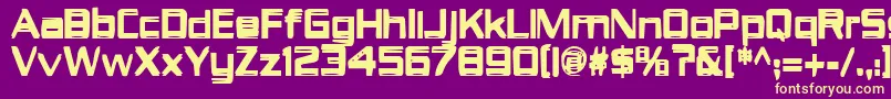 ItsAboutTime Font – Yellow Fonts on Purple Background