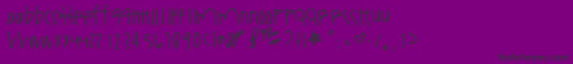 Fonte Youamazeme – fontes pretas em um fundo violeta