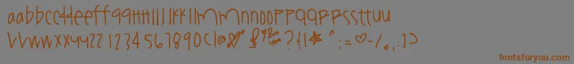 Шрифт Youamazeme – коричневые шрифты на сером фоне