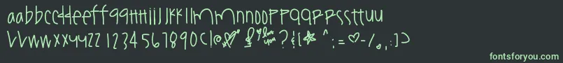 Youamazeme Font – Green Fonts on Black Background