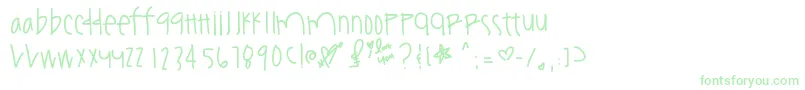 Шрифт Youamazeme – зелёные шрифты на белом фоне