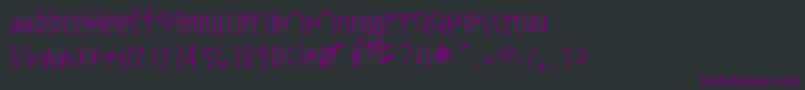 Шрифт Youamazeme – фиолетовые шрифты на чёрном фоне
