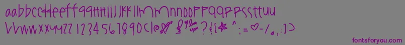 Youamazeme Font – Purple Fonts on Gray Background