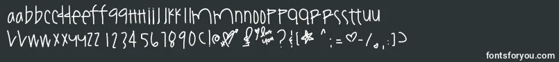 Youamazeme-fontti – valkoiset fontit mustalla taustalla