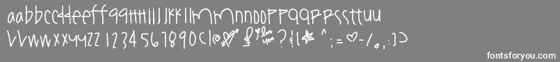 フォントYouamazeme – 灰色の背景に白い文字