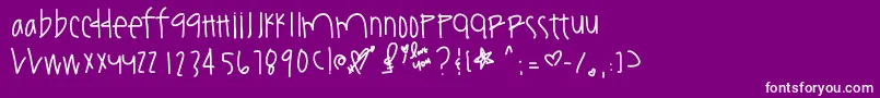 フォントYouamazeme – 紫の背景に白い文字
