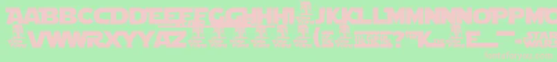 Stjldbl1-fontti – vaaleanpunaiset fontit vihreällä taustalla