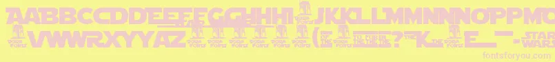 Stjldbl1-fontti – vaaleanpunaiset fontit keltaisella taustalla