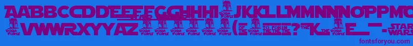 Stjldbl1 Font – Purple Fonts on Blue Background