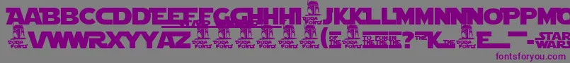 Stjldbl1-fontti – violetit fontit harmaalla taustalla