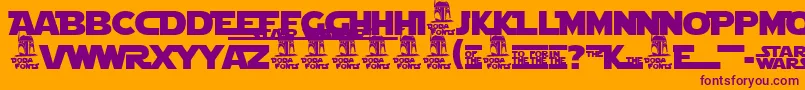 Stjldbl1 Font – Purple Fonts on Orange Background
