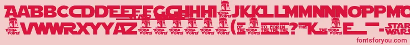 フォントStjldbl1 – ピンクの背景に赤い文字