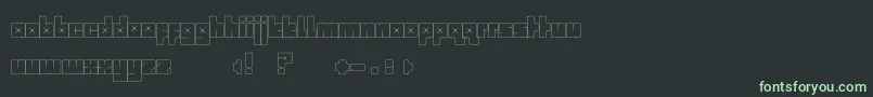 Babybox0-Schriftart – Grüne Schriften auf schwarzem Hintergrund